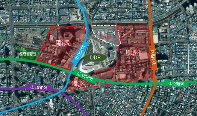 사진은 DDP 마스터플랜 대상지. /사진=서울시 제공