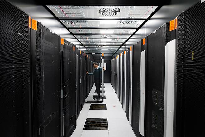 한 테크 기업의 데이터센터 내부 모습. ⓒdpa