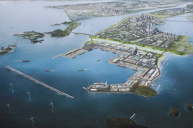 새만금 신항 조감도./뉴스1 DB