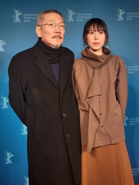 제73회 베를린국제영화제에 참석한 홍상수 감독과 김민희 제작실장 〈사진=연합뉴스·외신〉