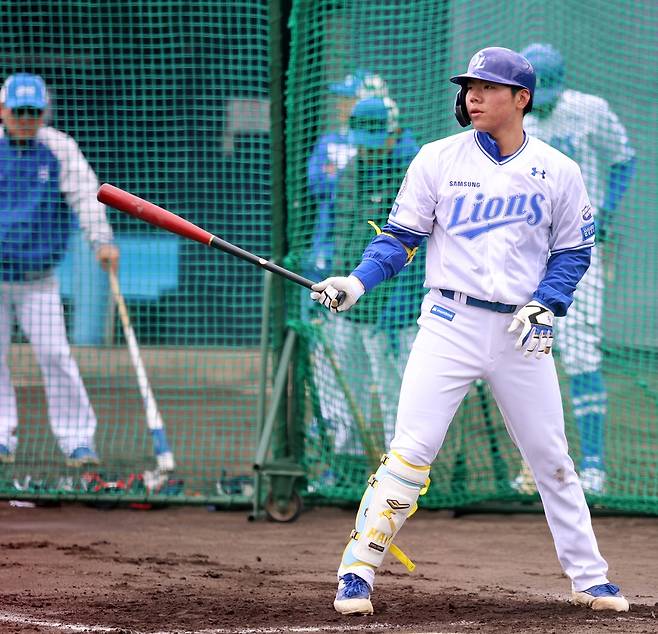 삼성 외야수 함수호는 22일 자체 청백전에서 시원한 홈런포를 터트렸다. 롤모델인 구자욱처럼 삼성을 이끌어갈 선수로 성장할지 많은 관심이 쏠린다. 삼성 라이온즈