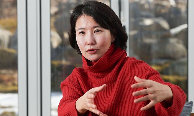 임미려 디엠지숲 대표가 지난 19일 경기 파주 디엠지숲에서 세계일보와 만나 인터뷰하고 있다. 파주=최상수 기자