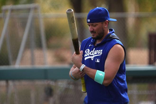 ▲ 스프링캠프에서 훈련을 준비 중인 미겔 로하스. ⓒ연합뉴스/Joe Camporeale-Imagn Images