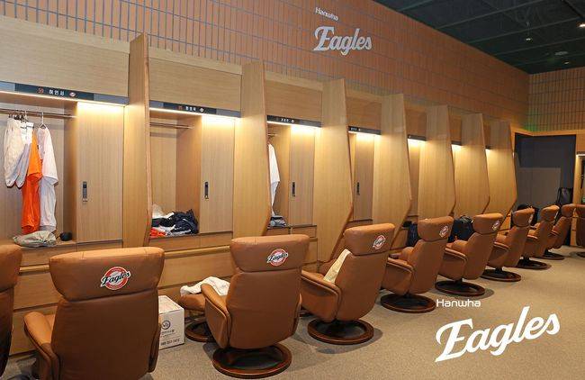 대전 한화생명볼파크 클럽하우스 라커룸. /한화 이글스 제공