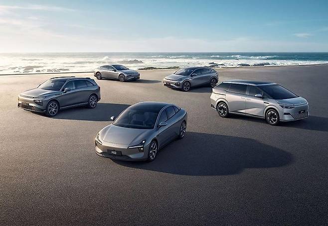 샤오펑 전기차 제품군.