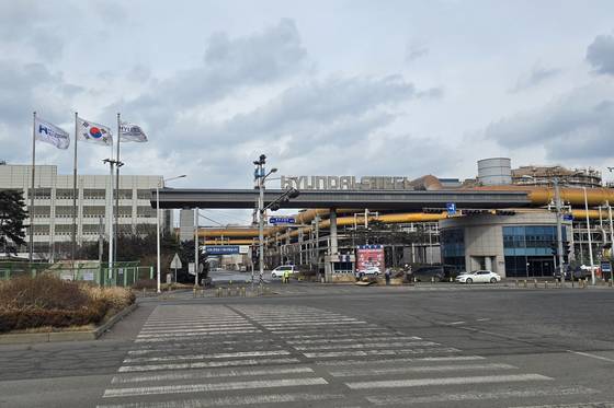 지난 25일 충남 당진 현대제철 당진제철소 정문 전경. 오삼권 기자