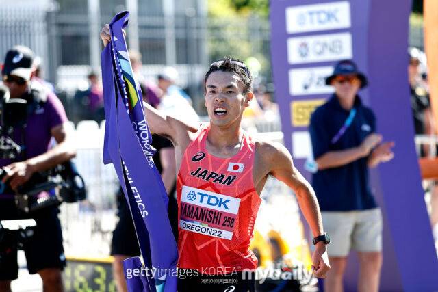 일본 경보 선수인 야마니시 토시카즈./게티이미지코리아