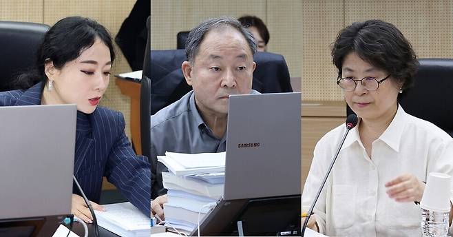 왼쪽부터 이한별·한석훈·강정혜 국가인권위원회 비상임위원. 한겨레 신소영 기자