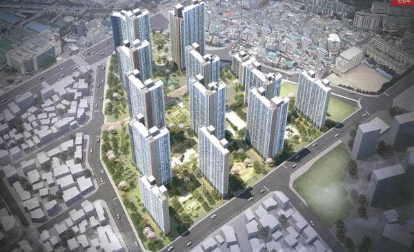 부산 사상구 엄궁동의 한 주택재개발 정비사업 조감도. 부산시 제공