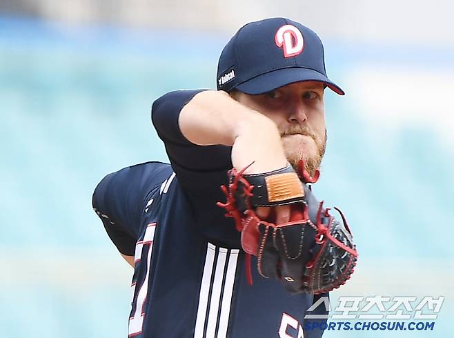 10일 대구 라이온즈파크에서 열린 시범경기 두산-삼성전. 두산 선발투수 콜어빈이 투구하고 있다. 대구=정재근 기자 cjg@sportschosun.com/2025.3.10/