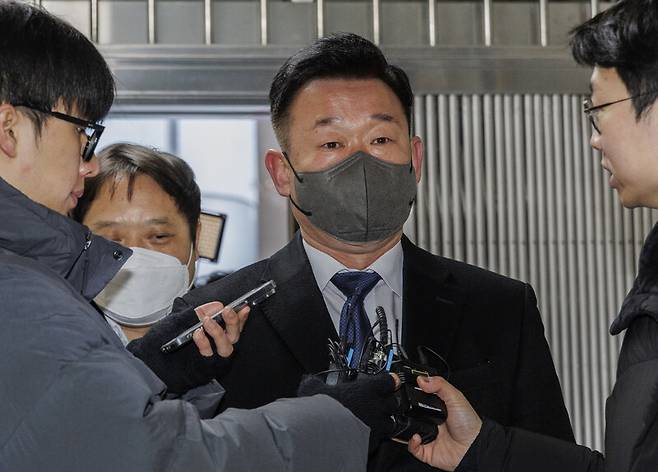 이광우 대통령경호처 경호본부장이 지난 1월 17일 오전 경찰 국가수사본부 특별수사단(특수단)에 출석하고 있다. 연합뉴스