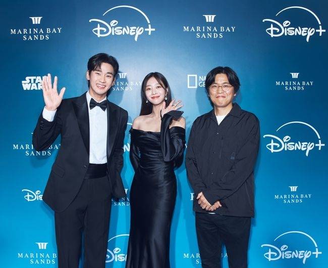 ‘넉 오프’ 김수현, 조보아, 박현석 감독. 사진 | 월트디즈니컴퍼니 코리아