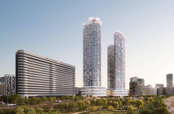 옛 그랜드호텔 부지에 들어설 건축물 조감도. 엠디엠플러스 제공