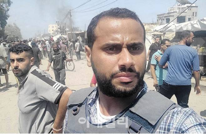 아사히신문 소속 모하메드 만수르(29) 통신원.(사진=아사히신문 홈페이지 갈무리)