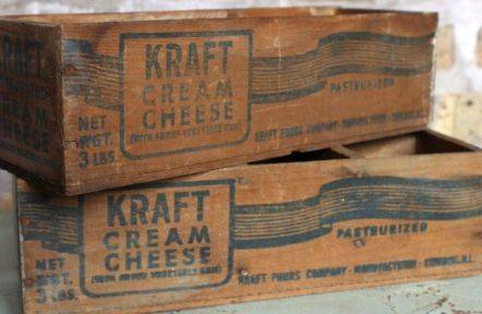 1923년 제조된 것으로 추정되는 초창기 크라프트 아메리칸 치즈 포장. 시카고 박물관 아카이브
