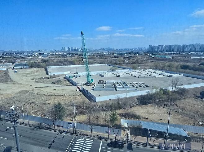 김포골드라인 풍무역 인근에 있는 풍무 역세권 개발사업. 올해 하반기 분양일정이 나올 가능성이 있다. 사진=이송렬 기자.