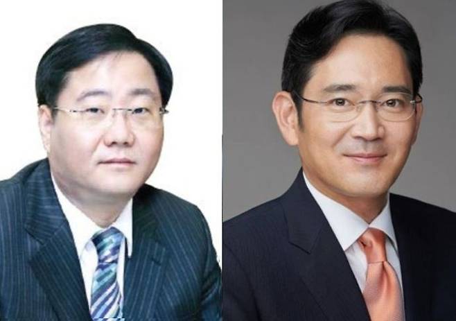 좌측부터 사진설명: 정몽진 KCC 회장, 이재용 삼성전자 회장. 각 사 취합