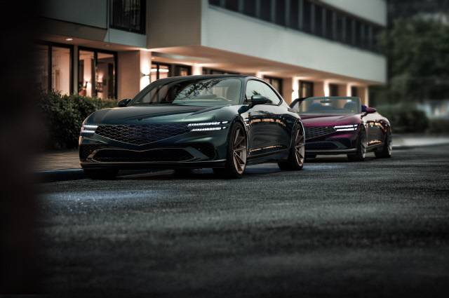 제네시스 엑스 그란 쿠페(왼쪽), 엑스 그란 컨버터블. 제네시스 제공