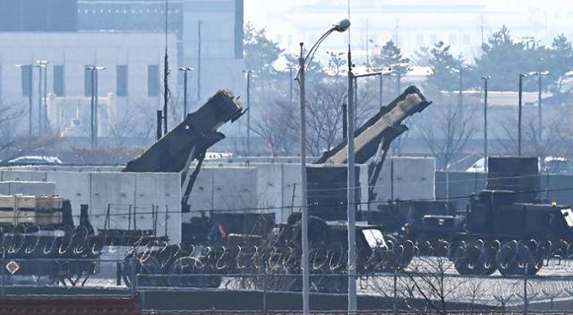 지난달 10일 경기 평택시 캠프 험프리스에 배치돼 있는 지대공 유도 미사일 패트리엇(PAC-3). 이날부터 한반도 방어를 위한 정례 한미연합훈련인 '자유의 방패'(FS·프리덤실드) 연습이 시작됐다. 평택=뉴시스