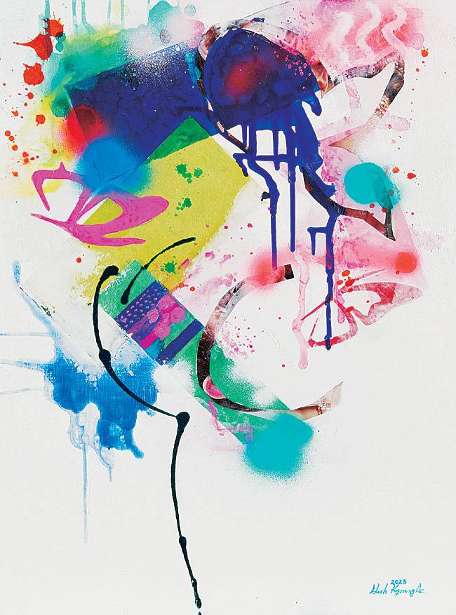 허경애 ‘호접무’, 61×73㎝, 캔버스에 아크릴, 2023.