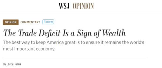 월스트리트저널(WSJ) 기고. 홈페이지 캡처