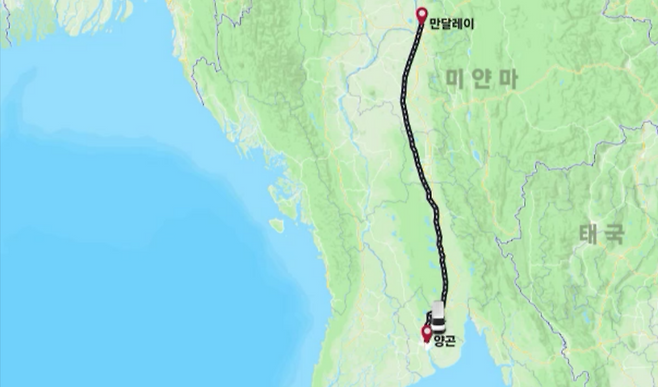 양곤과 만달레이를 잇는 미얀마 유일의 고속도로