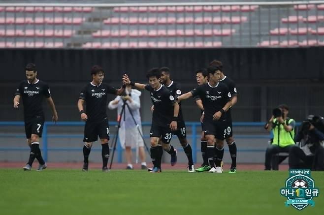 최병찬은 성남 FC 소속이었던 2019년 5월 19일 강원 FC전에서 K리그1 데뷔골을 터뜨렸다. 사진=한국프로축구연맹