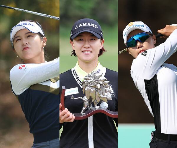 2025년 한국여자프로골프(KLPGA) 투어 넥센·세인트나인 마스터즈에 출전할 예정인 박현경, 최은우, 정윤지 프로. 사진제공=KLPGA
