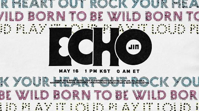 방탄소년단 진의 새 앨범 ‘에코’ 홍보 영상. 빅히트 뮤직 제공