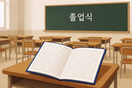 텅 빈 졸업앨범 이미지. 챗GPT