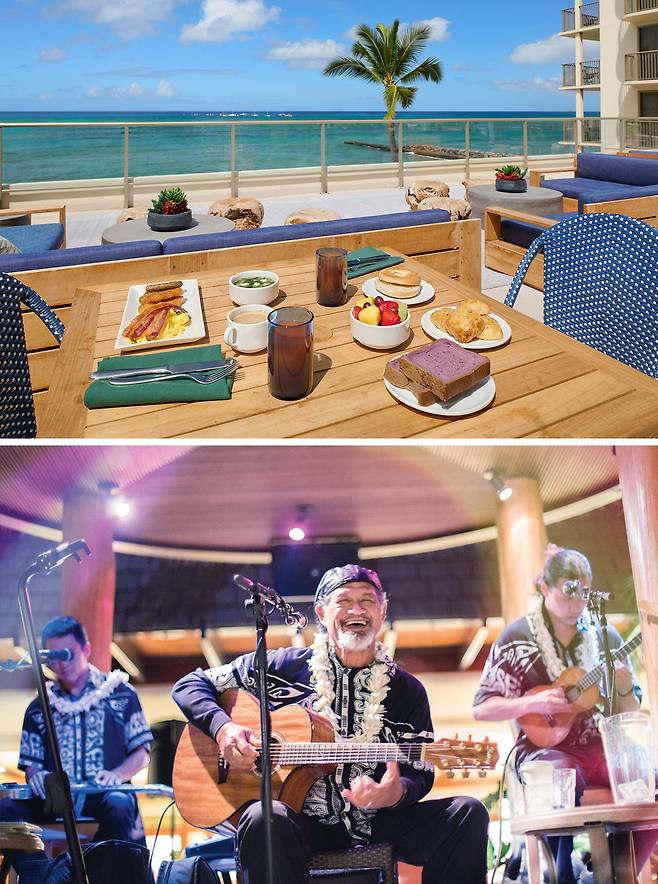 보이저47 클럽 라운지와 카니카필라 그릴의 라이브 공연. 사진제공|팜투어