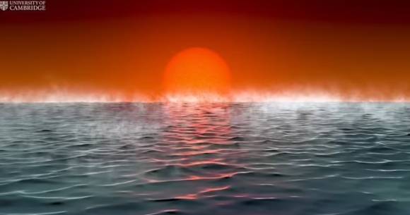 생명체 존재 가능성이 언급되는 k2-18b 외계 행성의 상상도. 케임브리지대학 제공