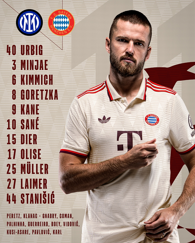 바이에른 뮌헨 선발 라인업. 뮌헨 SNS