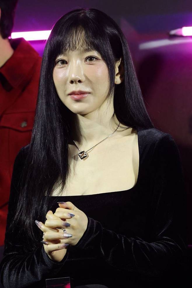 가수 태연이 지난해 11월 서울 용산구 CGV 용산아이파크몰에서 열린 넷플릭스 예능 '좀비버스: 뉴 블러드' 제작발표회에 참석했다. 연합뉴스