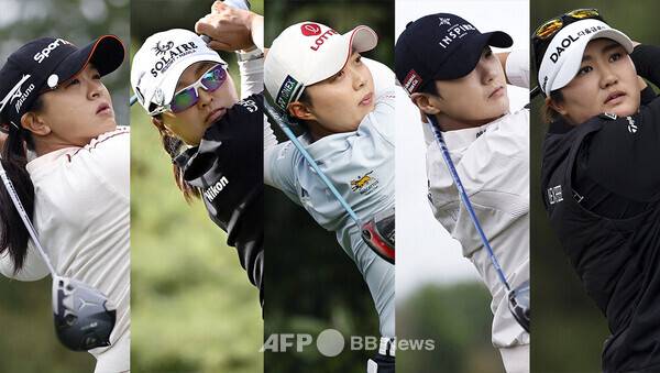 2025년 미국여자프로골프(LPGA) 투어 JM 이글 LA 챔피언십에 출전한 김세영, 고진영, 김효주, 박성현, 유해란 프로. 사진제공=ⓒAFPBBNews = News1