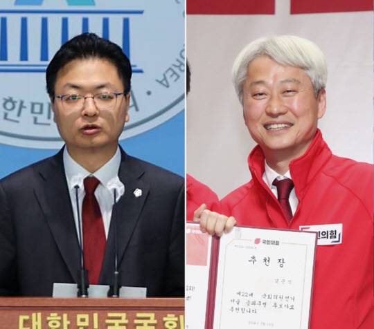 왼쪽부터 국민의힘 대변인과 법률자문위원을 지낸 송영훈 변호사, 국민의힘 제20대 대선 비전전략실장을 지낸 김근식 서울 송파병 당협위원장.<송영훈·김근식 각 인물 페이스북 사진 갈무리>