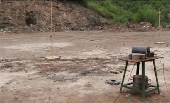 중국선박공업진단공사(CSSC) 705연구소가 설치한 비핵 수소폭탄 실험장. 연구소는 언론에 “핵물질을 기폭제로 쓰지 않고도 파괴적인 화학 연쇄 반응을 일으켰다”고 밝혔다. 사우스차이나모닝포스트 캡처