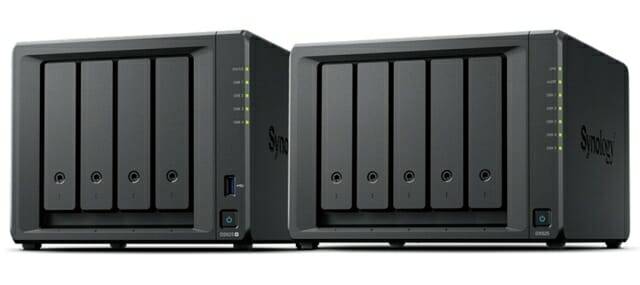 시놀로지 DS925+(왼쪽) / DX525 확장 유닛(오른쪽). (사진=시놀로지)