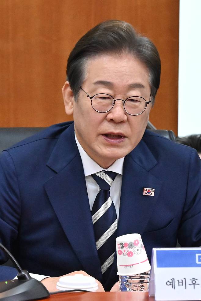 이재명 더불어민주당 대선 경선후보가 지난 21일 오전 서울 여의도 금융투자협회에서 열린 자본시장 활성화를 위한 정책간담회에 참석해 발언하고 있다. 임세준 기자