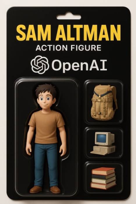 챗GPT가 생성한 샘 올트먼 오픈AI 최고경영자(CEO) 액션 피규어 이미지. 사진=엑스 캡처