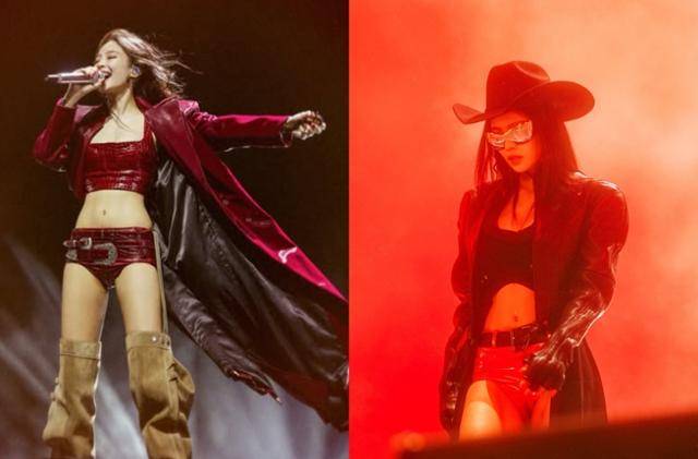 이번 코첼라 무대에서 제니가 보여준 압도적인 무대 장악력만큼이나 화제를 모은 것은 그의 파격적인 스타일링이었다. 제니 SNS, OA엔터테인먼트 제공