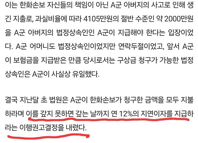 고아가 된 초등학생에게 소송을 건 보험사