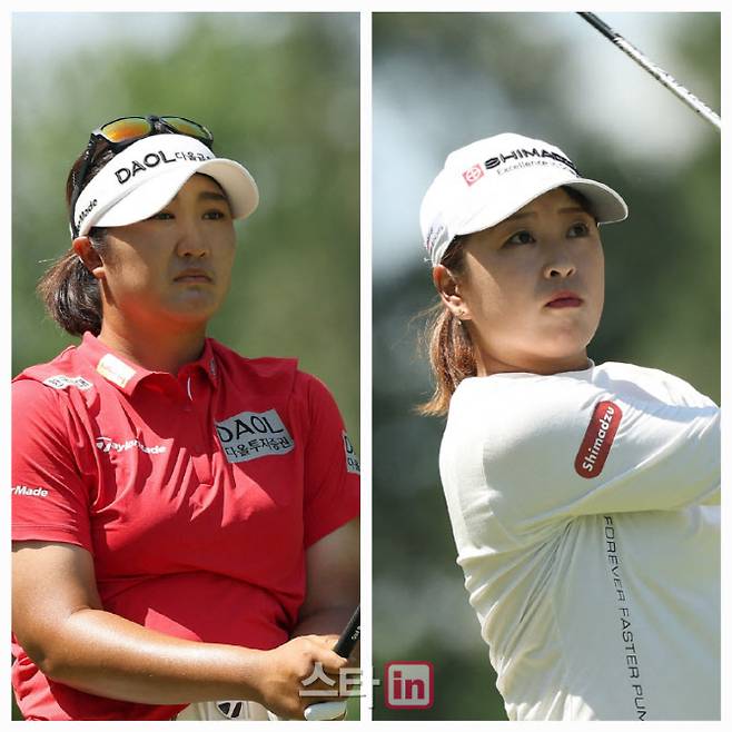 LPGA 투어 메이저 대회 셰브론 챔피언십 공동 선두로 나선 유해란(왼쪽)과 사이고 마오가 마지막 날 챔피언조에서 대결한다. (사진+AFPBBNews)