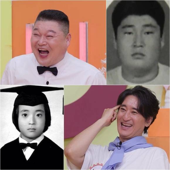 방송인 강호동(상단)과 배우 신현준의 어린시절 모습이 공개되는 '공부와 놀부' 5회는 28일 밤 9시 50분 방송된다. /KBS2