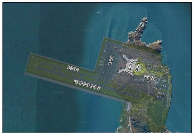 가덕도신공항 조감도. ⓒ 가덕도신공항건설공단