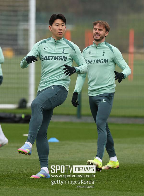 ▲ 유로파리그 8강 2차전 아인라흐트 프랑크푸르트전 공식 훈련에는 나왔었으나 결장했던 손흥민, 보되/글림트와의 4강 1차전에는 나설 수 있을까.