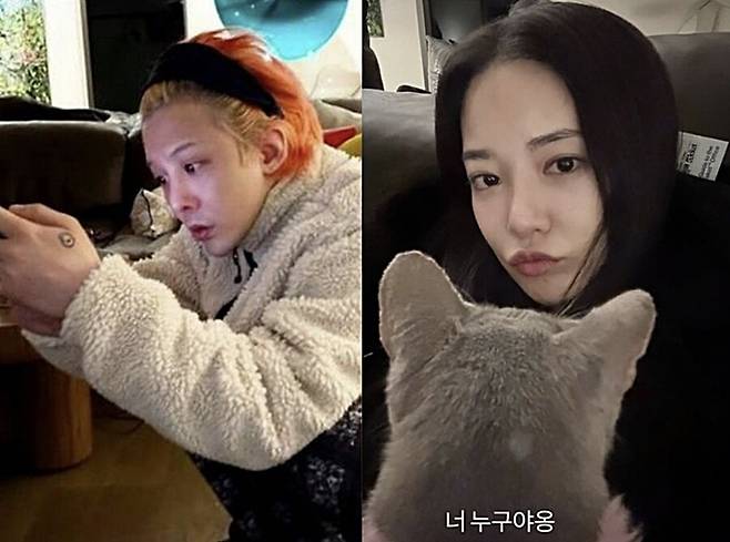 ▲ 지드래곤(왼쪽), 이주연. 출처| 지드래곤, 이주연 인스타그램