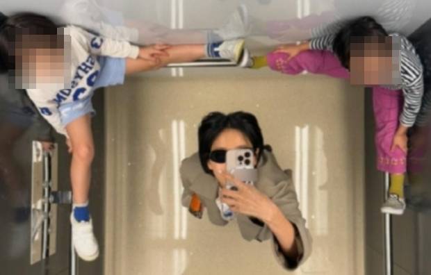 김나영과 두 아들