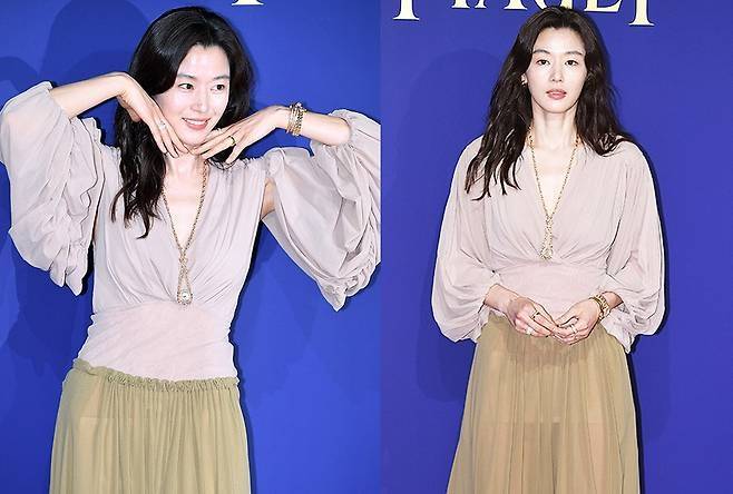 전지현이 다시 한번 런웨드카펫을 황홀하게 물들였다. 사진=천정환 기자