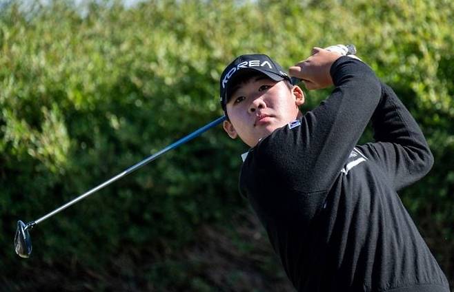 1일 GS칼텍스 매경오픈 첫날 5언더파 선두에 나선 안성현. /대회 조직위